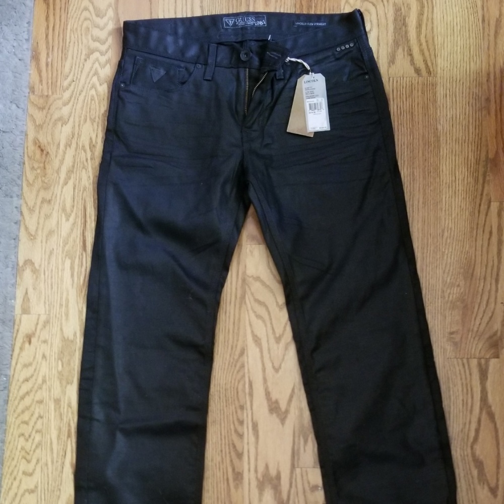 Guess Men's Lincoln Slim Straight Jeans Black